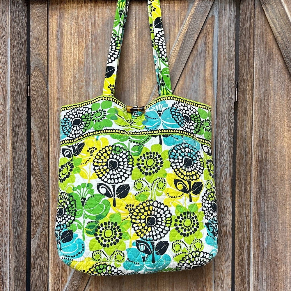 Vera Bradley Limes Up Large Travel Tote Shoulder Bag